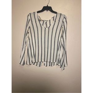 Black & White Embroidered Blouse